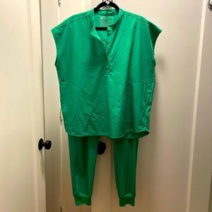 Figs Fion X Neon green L top XL joggers